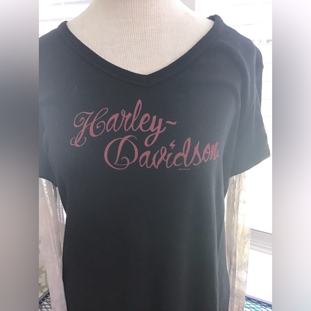 Tattoo Sleeve Black Harley Davidson T-Shirt Sz. 2XL